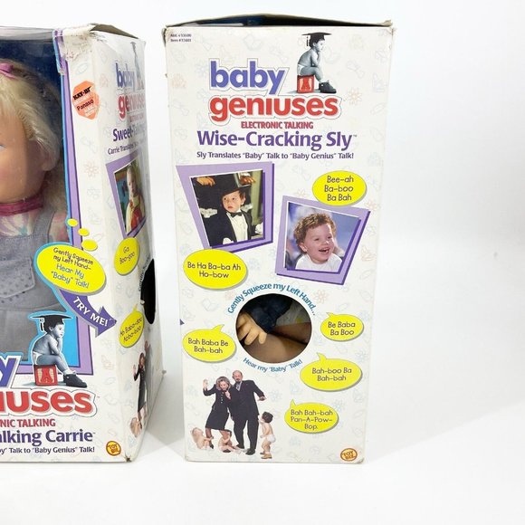Baby Geniuses Wise-Cracking Sly Sweet Talking Carrie Doll Lot 2 1997 FLAWS READ - Picture 9 of 16